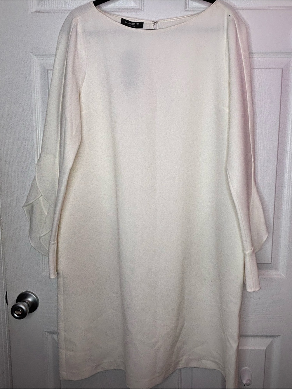 Lafayette 148 New York Off-White Midi Shift Dress